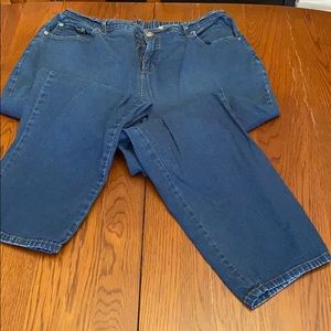Size 1x D&Co cropped elastic waist jegging